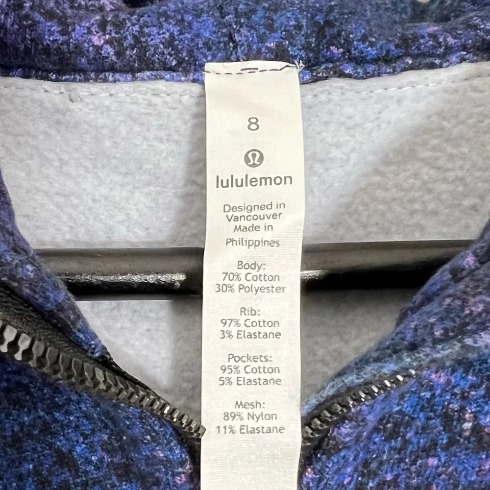 Lululemon Scuba Hoodie Polar Lights Blue Multi Size 8